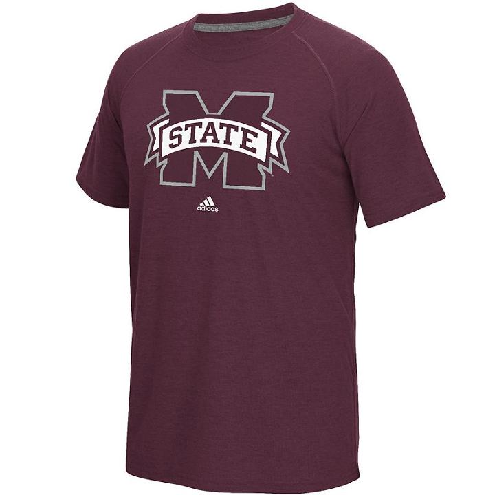 Men's Adidas Mississippi State Bulldogs White Noise Bar Tee, Size: Xl, Mst Red