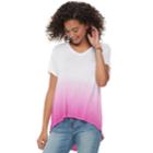 Juniors' Grayson Threads Relaxed V-neck Tee, Teens, Size: Medium, Pink