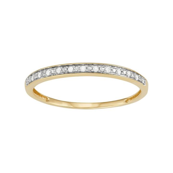 10k Gold Diamond Accent Wedding Ring, Women's, Size: 7