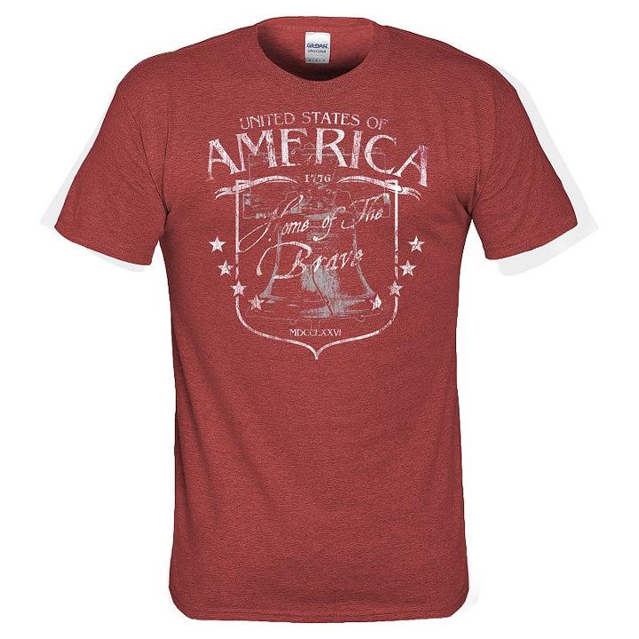 Men's Liberty Bell Tee, Size: Small, Med Red