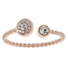 Lc Lauren Conrad Twisted Pave Simulated Crystal Ring, Women's, Size: 7, Light Pink