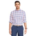Men's Izod Classic-fit Essential Plaid Woven Button-down Shirt, Size: Large, Med Pink
