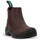 Mcrae Industrial Safety Casual Men's Chelsea Steel Toe Work Boots, Size: Medium (8.5), Brown