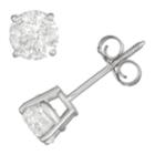 14k White Gold 1 Carat T.w. Igl Certified Diamond Solitaire Stud Earrings, Women's
