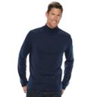 Men's Croft & Barrow&reg; Classic-fit Easy-care Interlock Turtleneck, Size: Small, Dark Blue