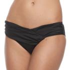 Women's Apt. 9&reg; Crossover Hipster Bikini Bottoms, Size: Medium, Black