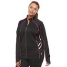 Plus Size Fila Sport&reg; Contrast Zipper Thumb Hole Jacket, Women's, Size: 2xl, Black