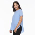 Women's Apt. 9&reg; High-low Tee, Size: Large, Blue (navy)
