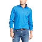 Men's Chaps Classic-fit Easy-care Quarter-zip Pullover, Size: Medium, Blue