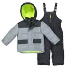 Boys 4-7 Oshkosh B'gosh&reg; Quilted Colorblocked Jacket & Bib Overall Snow Pants Set, Size: 4, Grey