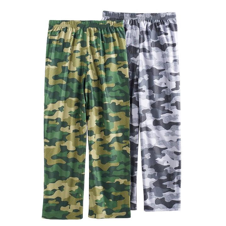 Boys 4-16 Up-late 2-pack Camouflage Lounge Pants, Size: 10-12, Multicolor