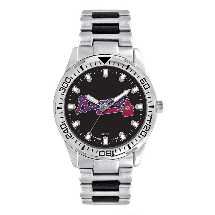 Men's Game Time Atlanta Braves Heavy Hitter Watch, Silver