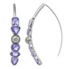 Simply Vera Vera Wang Purple Simulated Crystal Threader Earrings, Women's
