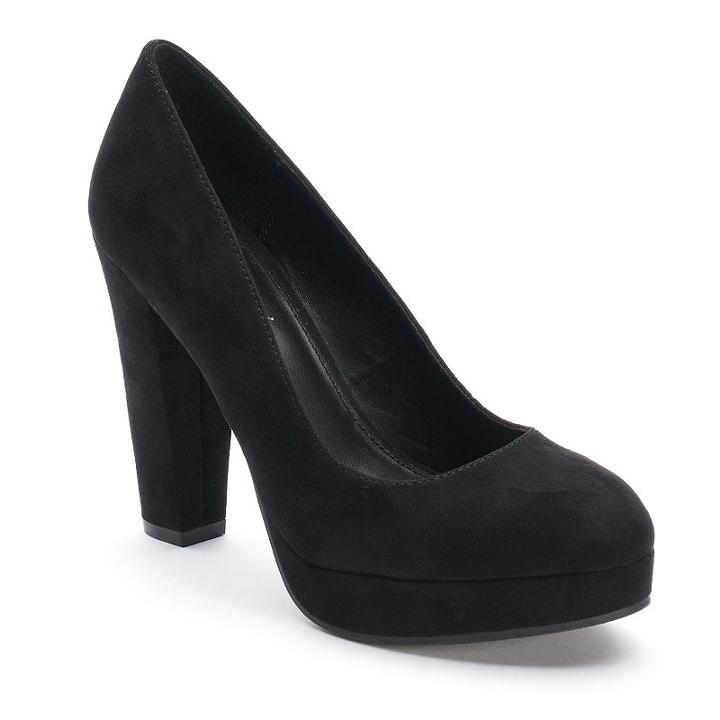 Candie's&reg; Women's Platform High Heels, Girl's, Size: 8.5, Black