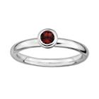 Stacks And Stones Sterling Silver Garnet Stack Ring, Women's, Size: 10, Red