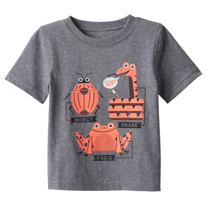Baby Boy Jumping Beans&reg; Graphic Tee, Size: 12 Months, Med Grey