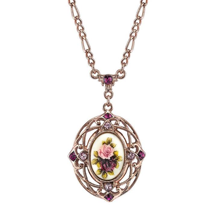 1928 Flower Y Necklace, Women's, Size: 28, Multicolor