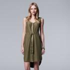 Women's Simply Vera Vera Wang Solid Shift Dress, Size: Medium, Green