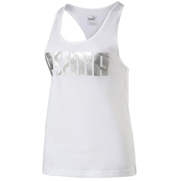 Women's Puma Summer Graphic Racerback Tank, Size: Small, White