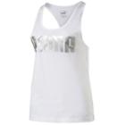 Women's Puma Summer Graphic Racerback Tank, Size: Small, White
