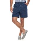 Men's Croft & Barrow&reg; Classic-fit Side Elastic Cargo Shorts, Size: 34, Med Blue