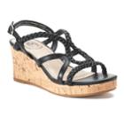 So&reg; Lion Tamer Girls' Wedge Sandals, Size: 1, Black