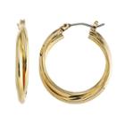 Dana Buchman Interlocking Hoop Earrings, Women's, Gold