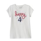 Girls 4-7 Jumping Beans&reg; Patriotic Glitter Tee, Girl's, Size: 6x, White