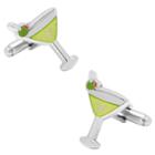 Martini Cuff Links, Men's, Green