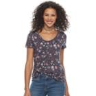 Women's Sonoma Goods For Life&trade; Essential V-neck Tee, Size: Large, Blue (navy)