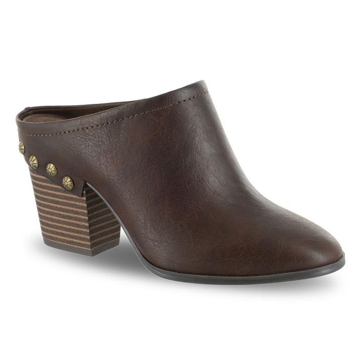 Easy Street Shiloh Women's Mules, Size: 8 Wide, Brown