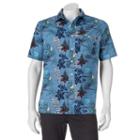 Men's Croft & Barrow&reg; Classic-fit Tropical Button-down Shirt, Size: Xl, Blue (navy)