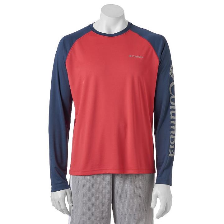 Men's Columbia Omni-wick Fork Stream Tee, Size: Xl, Light Pink