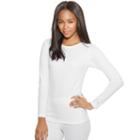 Women's Champion Thermal Crewneck Base Layer Top, Size: Large, White