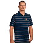 Men's Antigua Syracuse Orange Deluxe Striped Desert Dry Xtra-lite Performance Polo, Size: Xxl, Blue Other