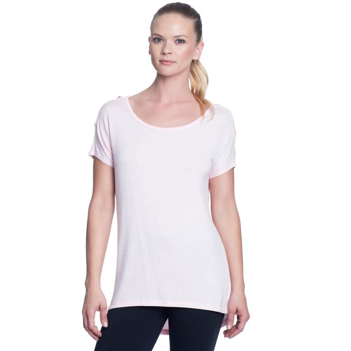 Women's Gaiam Violet Short Sleeve Yoga Tee, Size: Xl, White Oth
