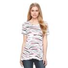 Women's Apt. 9&reg; Flowy Crewneck Tee, Size: Xl, Pink