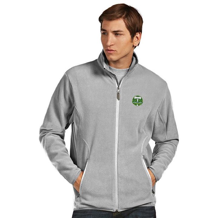 Men's Antigua Portland Timbers Ice Polar Fleece Jacket, Size: 3xl, Silver