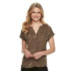 Women's Apt. 9&reg; Dolman Crepe Blouse, Size: Medium, Dark Green