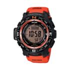 Casio Men's Pro Trek Digital Atomic Watch - Prw3500y-4cr, Orange