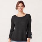 Women's Lc Lauren Conrad Ribbed Scoopneck Sweater, Size: Xxl, Med Blue