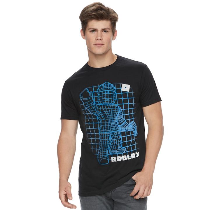 Men's Roblox Grid Tee, Size: Xxl, Black