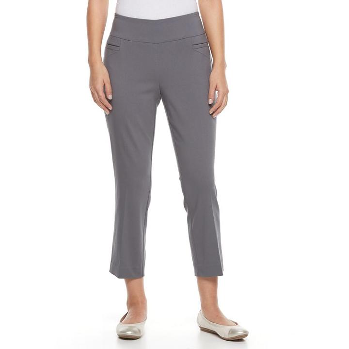 Petite Napa Valley Modern Fit Pull-on Ankle Pants, Women's, Size: 14 Petite, Black