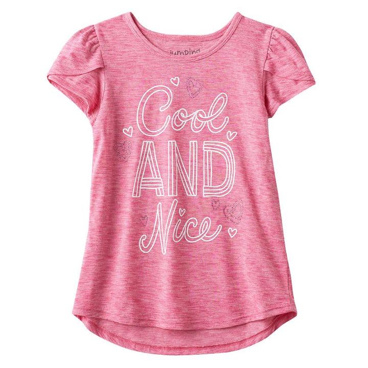 Girls 4-10 Jumping Beans&reg; Glitter Graphic Tee, Girl's, Size: 8, Red Other
