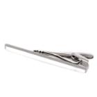 Bey-berk Rhodium-plated Mother-of-pearl Tie Bar, Men's
