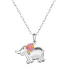 Hallmark Kids' Sterling Silver Elephant Pendant Necklace, Girl's, Size: 16, Multicolor