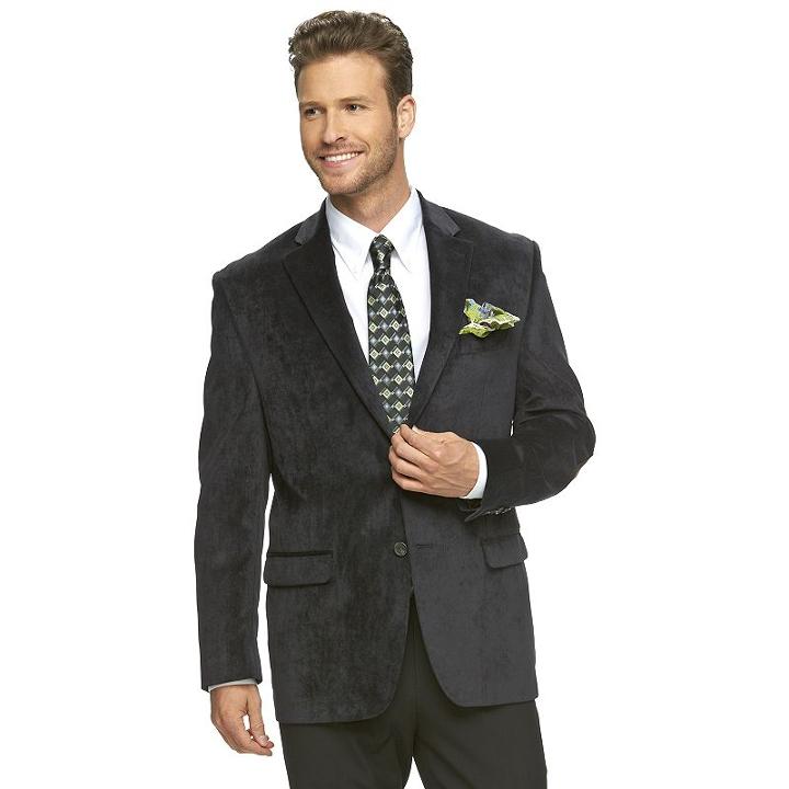 Men's Chaps Slim-fit Corduroy Sport Coat, Size: 44 - Regular, Black