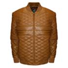 Big & Tall Franchise Club Double Diamond Quilted Lambskin Leather Bomber Jacket, Men's, Size: 6xl, Red/coppr (rust/coppr)