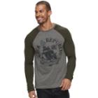 Men's Rock & Republic Graphic Raglan Thermal Tee, Size: Small, Dark Green