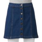 Juniors' Mudd&reg; Button Front Jean Skirt, Girl's, Size: 0, Blue Other